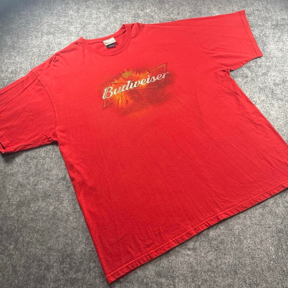 Vintage Chase Authentics Dale Jarrett 88 Budweiser NASCAR 3XL Red Graphic TShirt